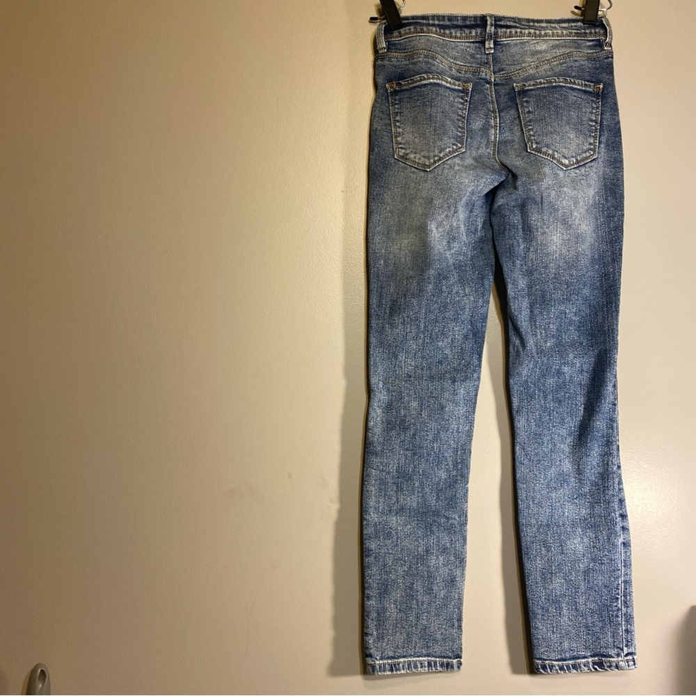 Black Daisy Jamie Relaxed Skinny Junior Jeans‎ Distressed Bedazzled 0/24